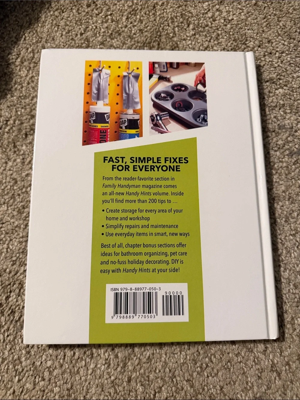 Handy Hints Book - White & Green Cover